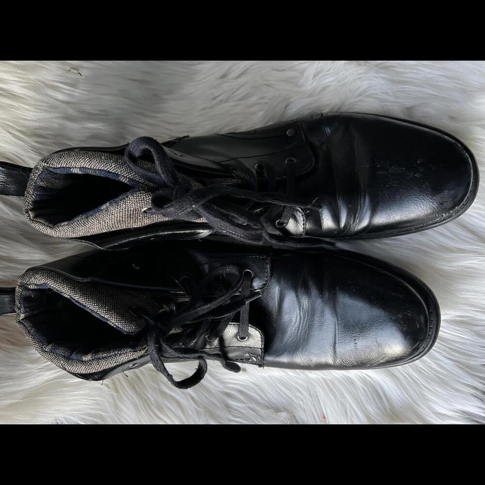 Restoration Men’s Stylish Black Lace Up Ankle Boots - Size 12